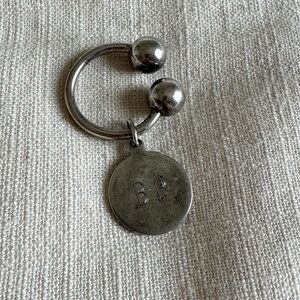 Tiffany & Co. Makers Sterling Silver Horseshoe Key Ring With Engraved Charm